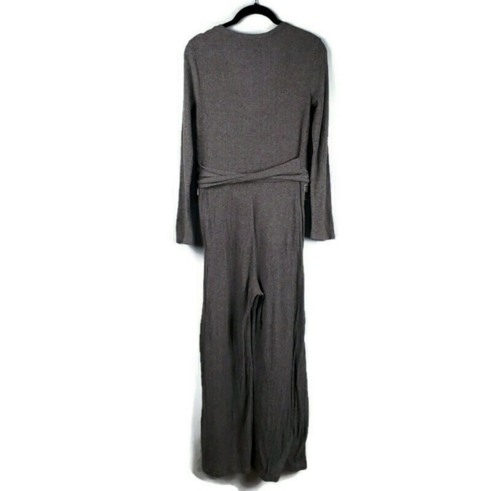 NWT Urban Outfitters UO Ribbed Wide Leg Jumpsuit in Gray - Picture 8 of 13